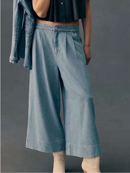Pilcro Denim - Pilcro wide leg cinched waist culotte jeans